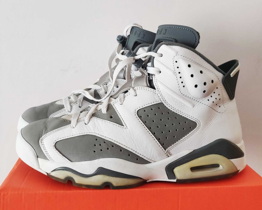 Buty Nike Air Jordan Retro 6 Cool Grey okazja 42,5 27cm męskie skórzane skóra naturalna sneakersy retro vintage