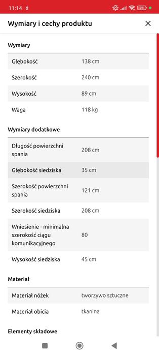 Narożnik szary Przemek BRW
