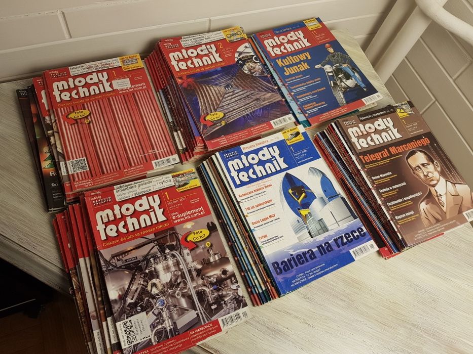 Czasopisma Młody Technik lata 2007 - 2012 ponad 50 sztuk
