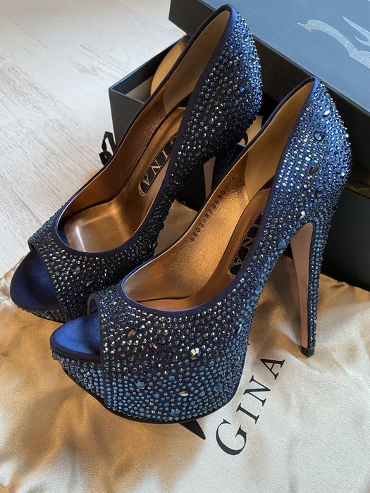 Туфли женские Gina, туфли с камнями Swarovski Gina
