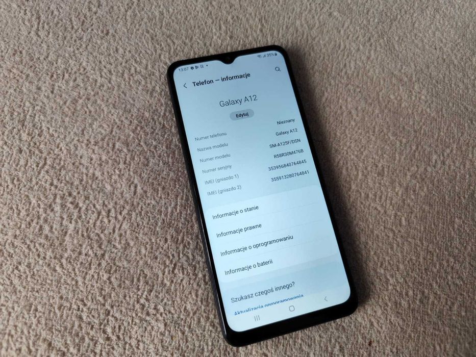 Smartfon nawigacja Samsung Galaxy A12 6,5" 4/64 + nawigacja GPS