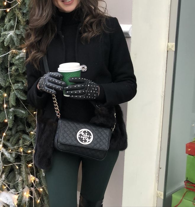 Зимове пальто з норкою