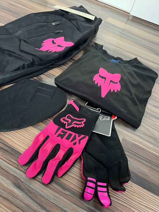 Strój FOX Legion (Black Pink Różowy)(cross,quad,enduro,mtb,dh) Damski