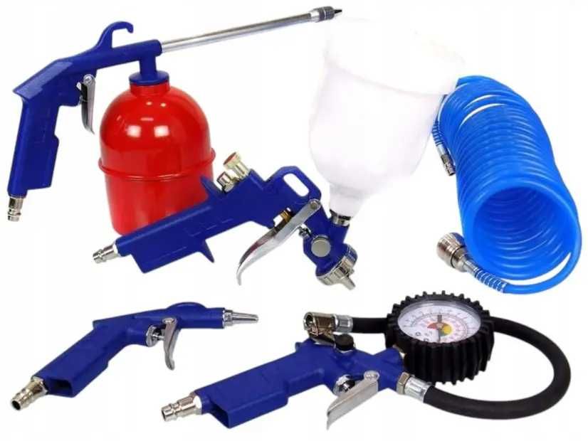Набір пневмоінструментів для компресора 5в1 TurboTools (5 м / 0,6 л)