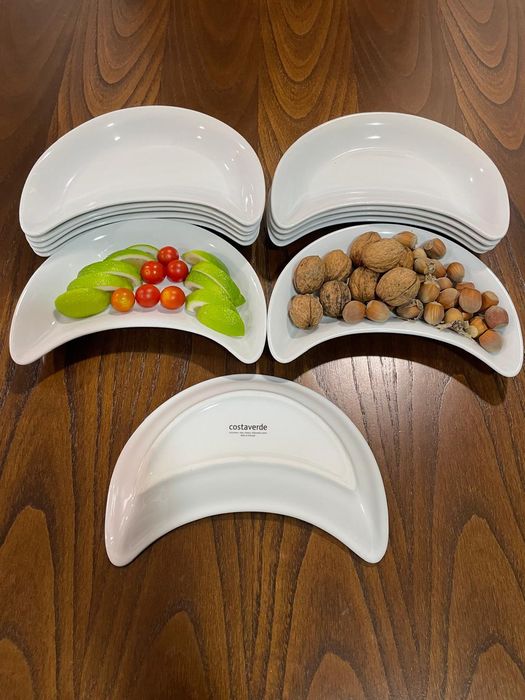 12 pratos meia lua Costa Verde