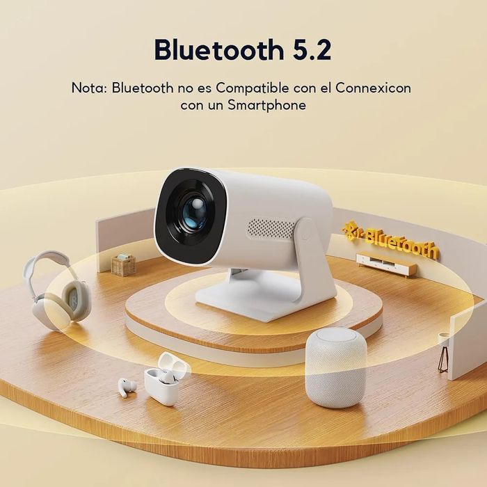 Mini przenośny projektorAuto Keystone AKIYO O3 Projektor Bluetooth