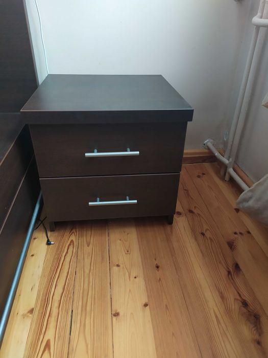 Łóżko 140x200 + 2 szafki nocne komplet | stan bardzo dobry | tanio