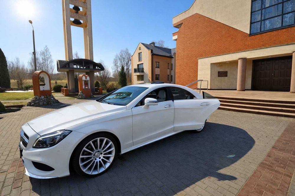 Samochód/Auto do Ślubu ,Wesele Mercedes CLS Biała Perła Cennik