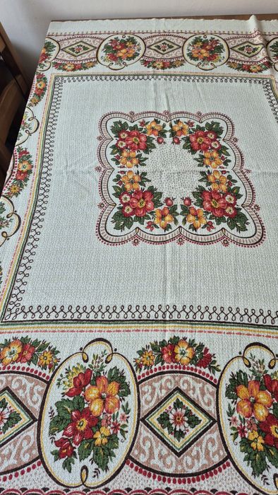 Piękny obrus PRL