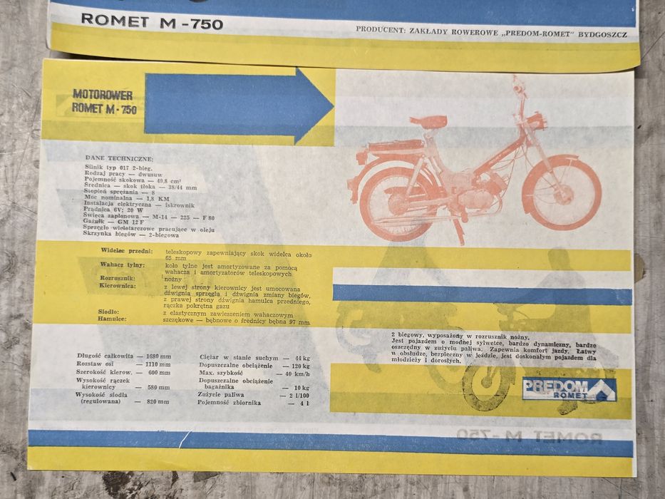Romet pegaz m-750 750 ulotka