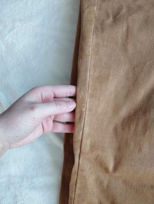 Calças skinny camel L mulher