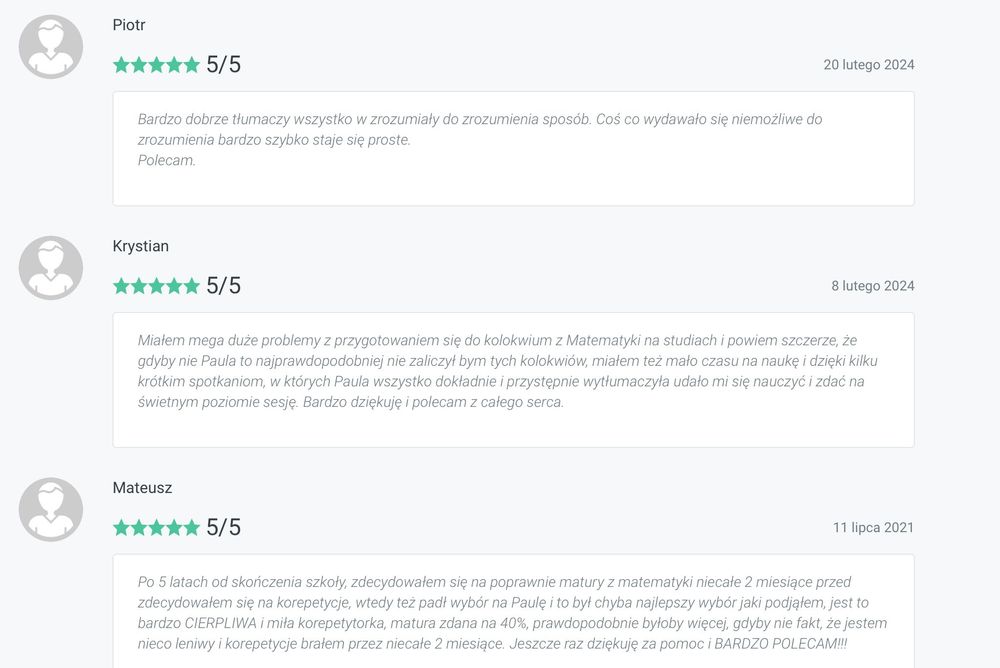 Korepetycje z matematyki, Mgr UJ