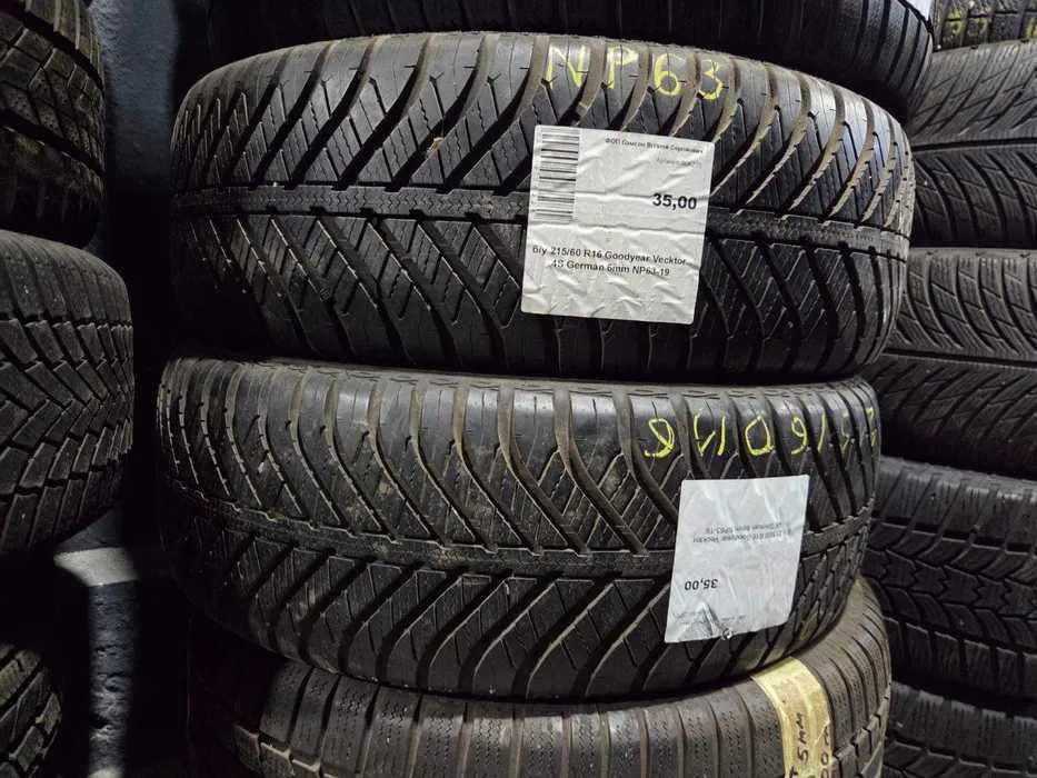 зимові бу шини 215 60 16 Колеса Шини  з Європи БУ скати 6-7мм Б/у