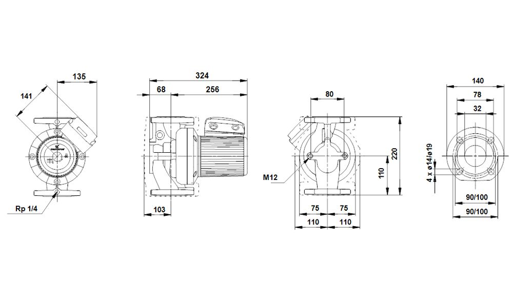pompa cwu grundfos ups 32-120 fb 400v