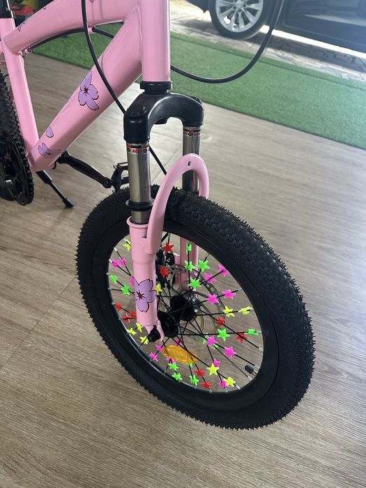 Bicicleta criança roda 18 rosa nova menina