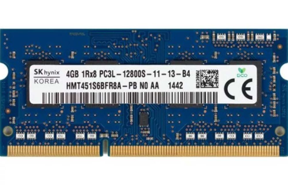 10шт+   БУ Оперативна пам`ять 4 ГБ, DDR3L, для ноутбуків, SK hynix (1600 МГц, 1.35 В, CL11, HMT451S6BFR8A-PB