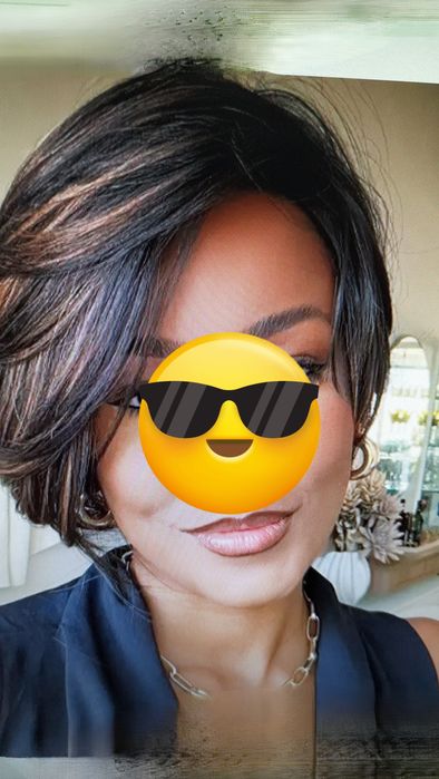 Krótka peruka z ludzkich włosów