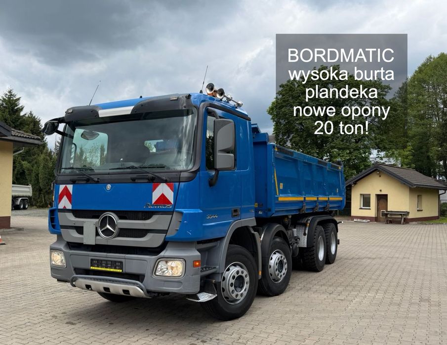 Mercedes-Benz 3544 ACTROS MP3 wywrotka 3-str. MEILLER, plandeka, BORDMATIC  wywrotka 3-str. MEILLER, plandeka, nowe opony, BORDMATIC