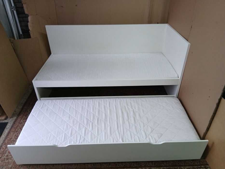 Łóżko piętrowe niskie ikea flaxa rozsuwane w dobrym stanie transport