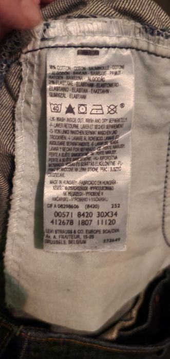 Spodnie Levis 571  slim fit