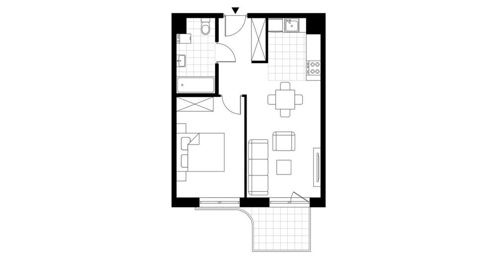 2-pokojowe mieszkanie 42m2 + balkon