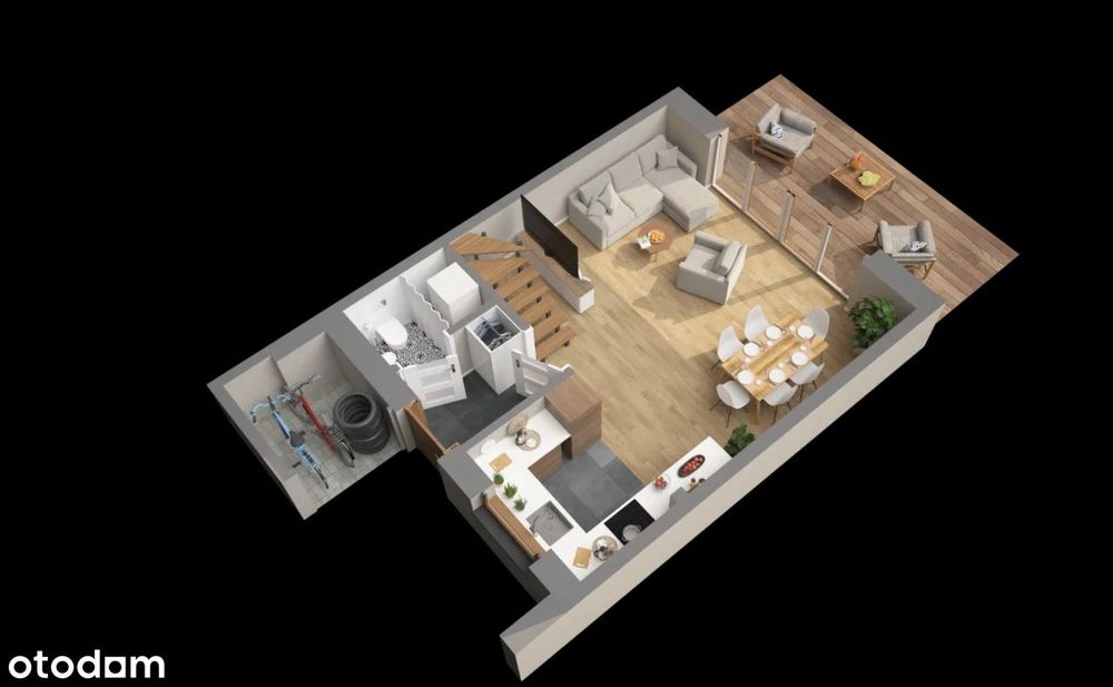 Nowy Dom, wkrótce gotowy, Ogród, 4 pokoje + poddasze 44m2
