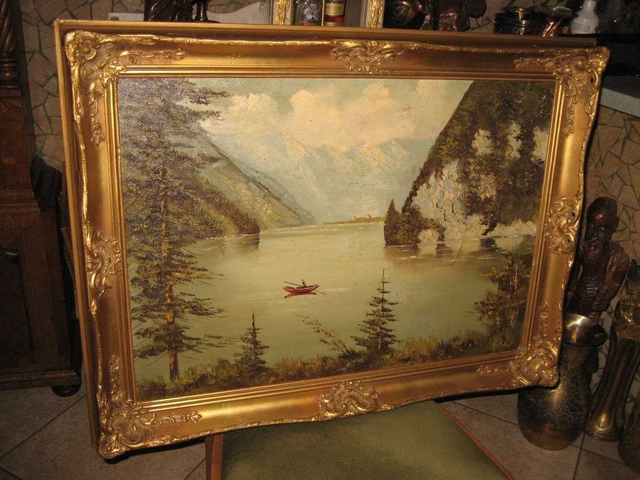 obraz olejny na płótnie  w ramie