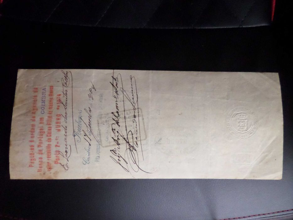 Documento com Selo de Imposto de Letras , Ano 1904