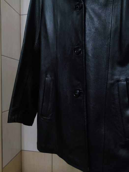 płaszcz kurtka L płaszczyk leather elegancki damski damska Burgos stat