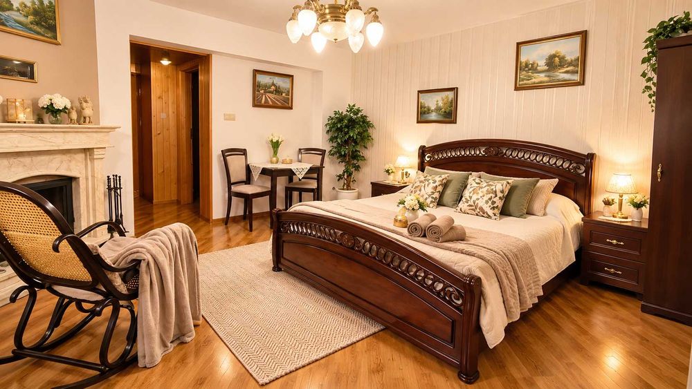 Przytulny pokój  dla 2 osób /balkon/ łoże/ Aneks/