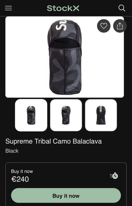 Legit! Supreme tribal camo balaclava x bape fw19