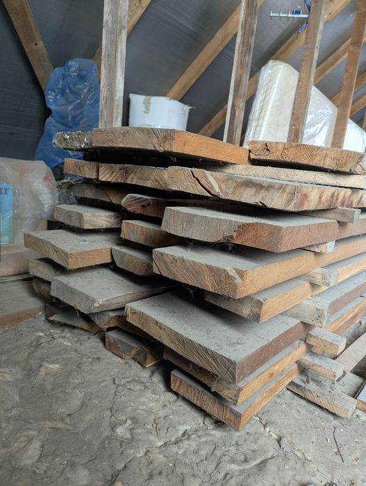 Суха вистояна обрізна дубова дошка 50 мм. Якісний дуб для меблів, сходів, стільниць.