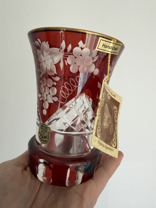 Jarra de Cristal Boémia Wittig Crystal "Ruby Red"