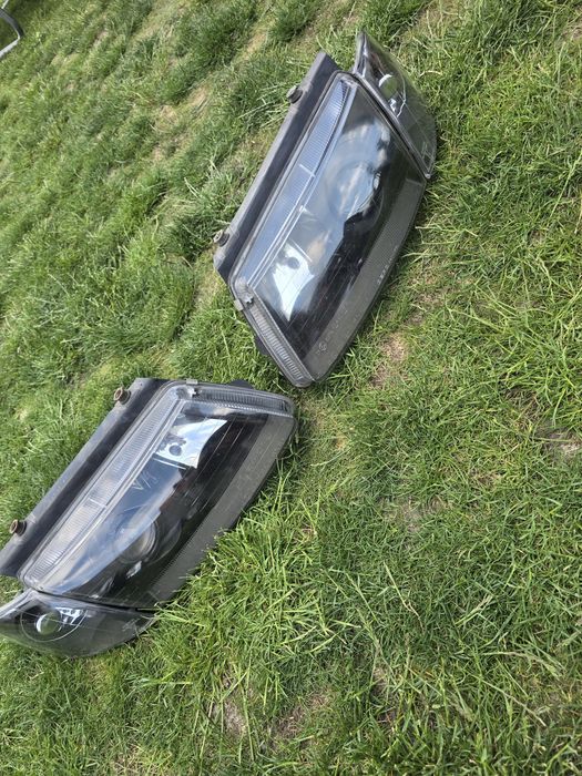 Lampy lewa prawa reflektory z kierunkowskazami przednie volkswagen Passat b5 czarne soczewka komplet