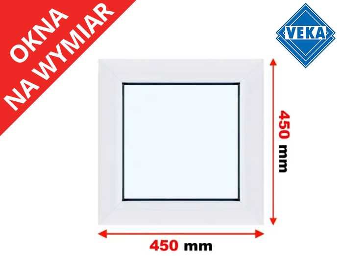 Okno PCV Veka Plastikowe Stałe Białe Okno Trzyszybowe Do Piwnicy