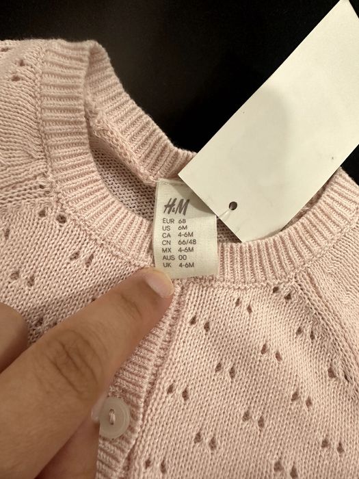 Camisola / T-shirt Rosa Bebé H&M NOVA