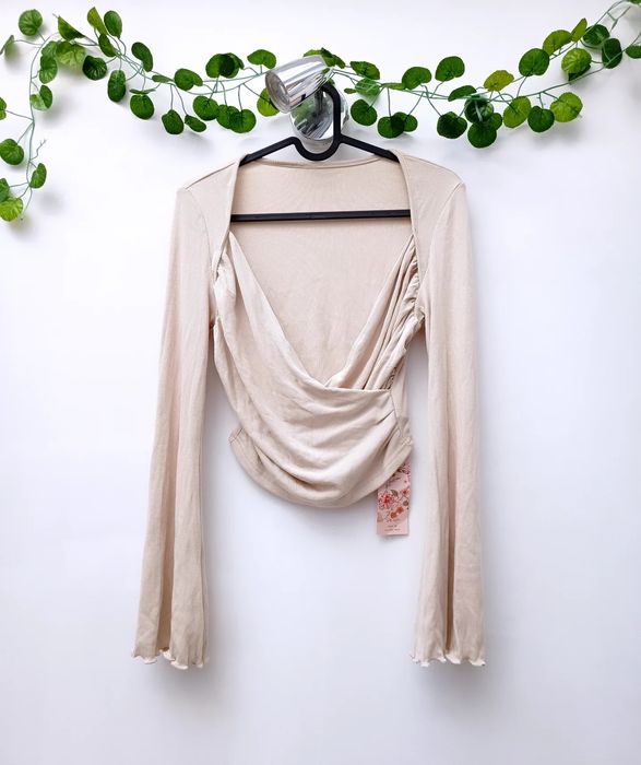 Top Damasco de Manga Comprida