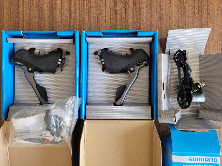 Conjunto Shimano Claris R2000 NOVO — Manetes + Desviador