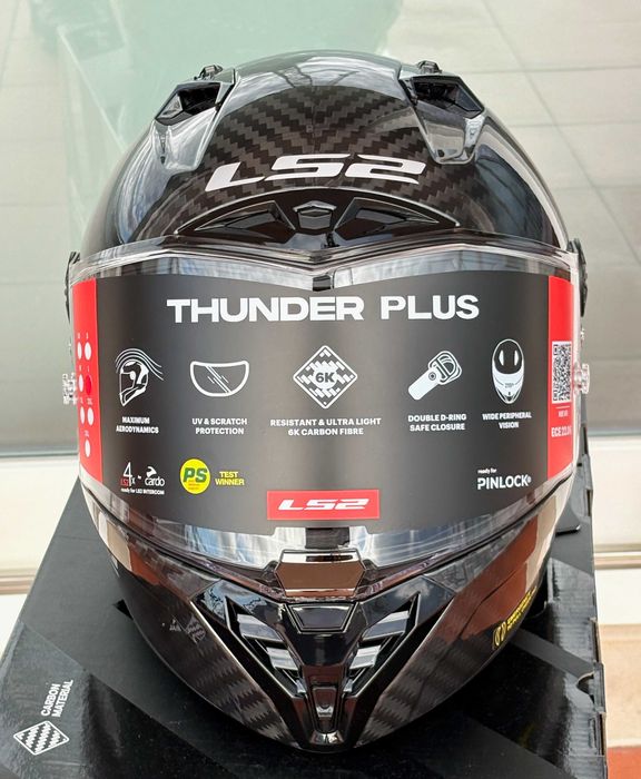Capacete NOVO LS2 Thunder Carbon Plus (30% Desconto) EXTRAS. Tam. L-XL
