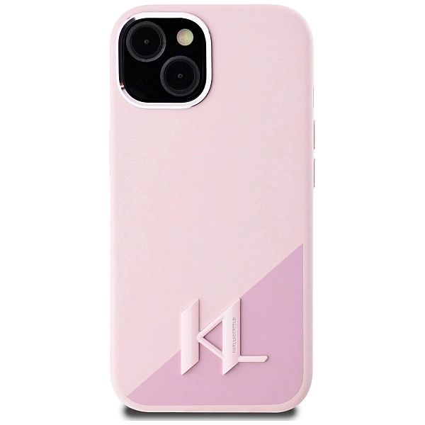 Etui Karl Lagerfeld Silicone Shadow Metal Initial MagSafe do iPhone 15