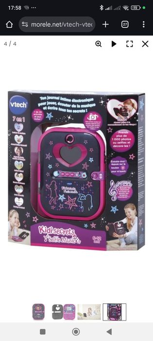 Vtech Kidisecrets selfie music pamietnik interaktywny