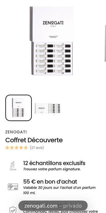 Perfume de nicho set de descoberta(falta1)