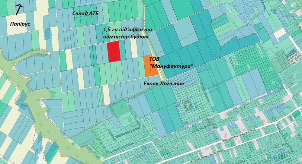 Село Білогородка 1,5 га під офіси, складські приміщення, комерцію