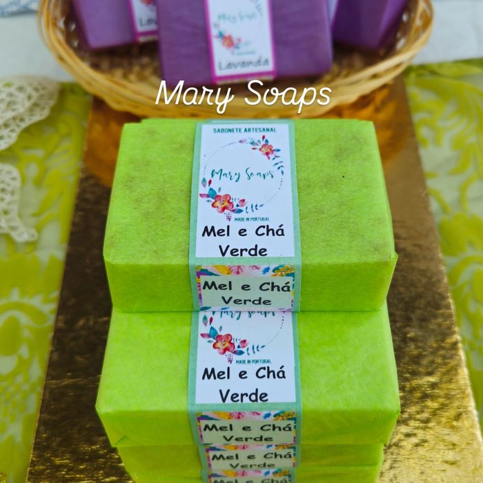 Sabonete Artesanal/Natural de Mel e Chá Verde
