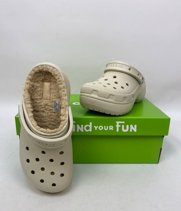 Crocs Platform Зимові Крокси Платформа з Хутром Crocs Утеплені