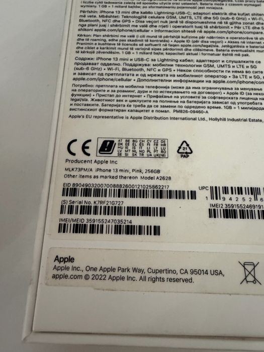 iPhone 13 mini 256gb Pink Idealny Bateria 100%