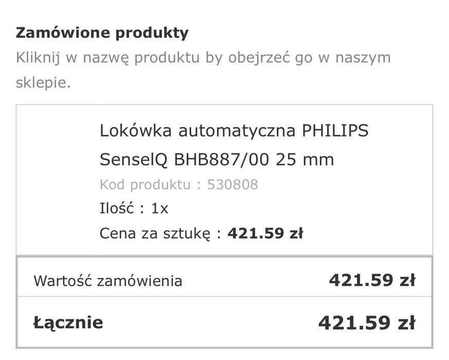 Lokówka philips nowa