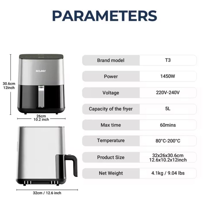 Аэрогриль MIUI (ROUNY) T3 5L