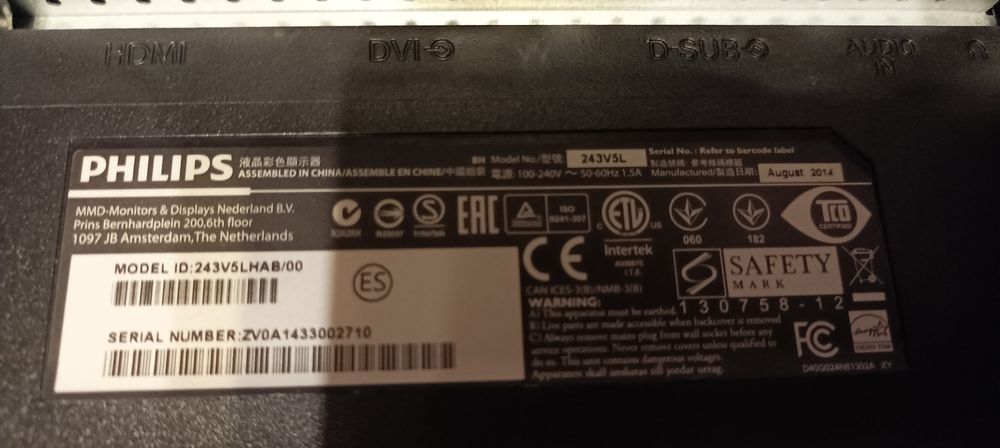 Monitor Philips 243V5L