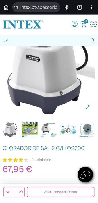 Piscina com purificador e clorador